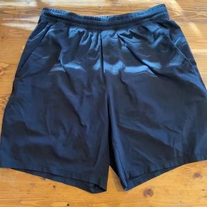 Men black pace breaker shorts (linerless) 7”